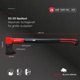 Spaltaxt Bison Black Series SX20